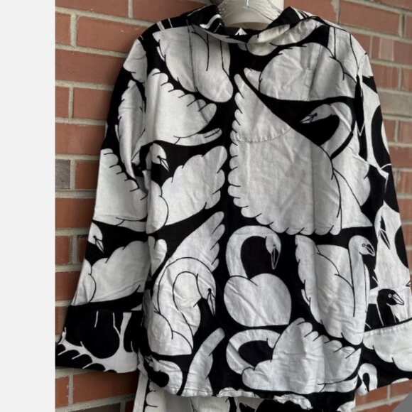 Cecilla Pattersson SWAN Flannel Pajamas Anthropologie - Picture 9 of 10